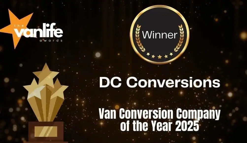 Award-winning van conversion by DC Conversions, leading in custom van builds for van life enthusiast.